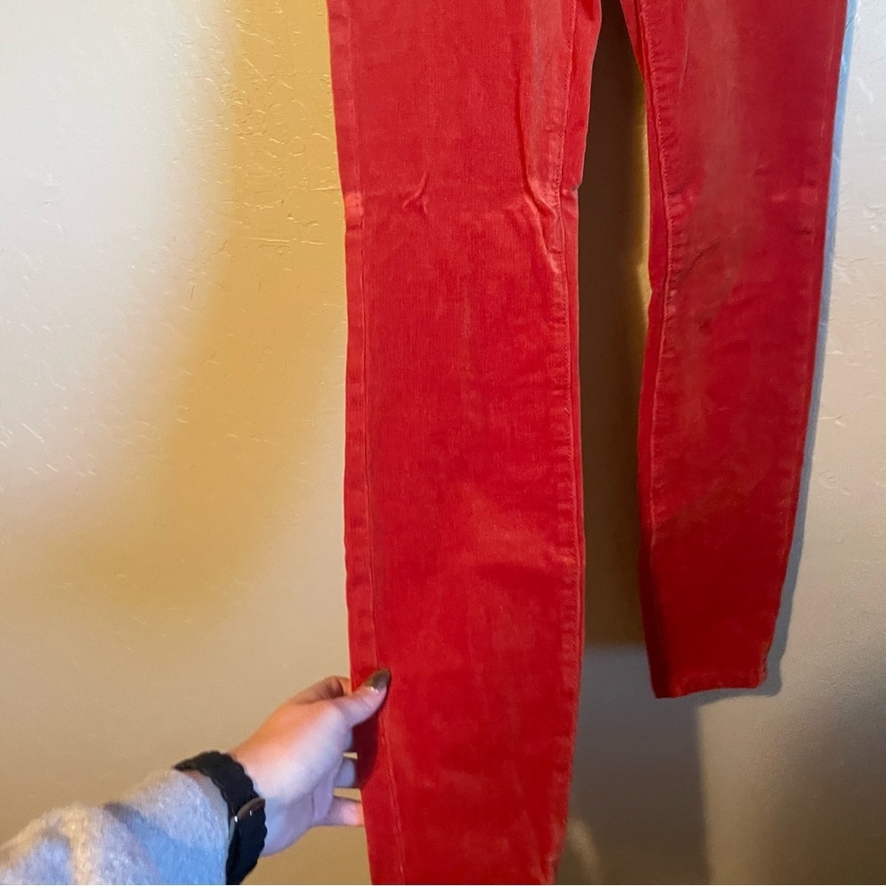 Anthropology Red High Rise Corduroy‎ Skinny Jeans - Picture 6 of 8